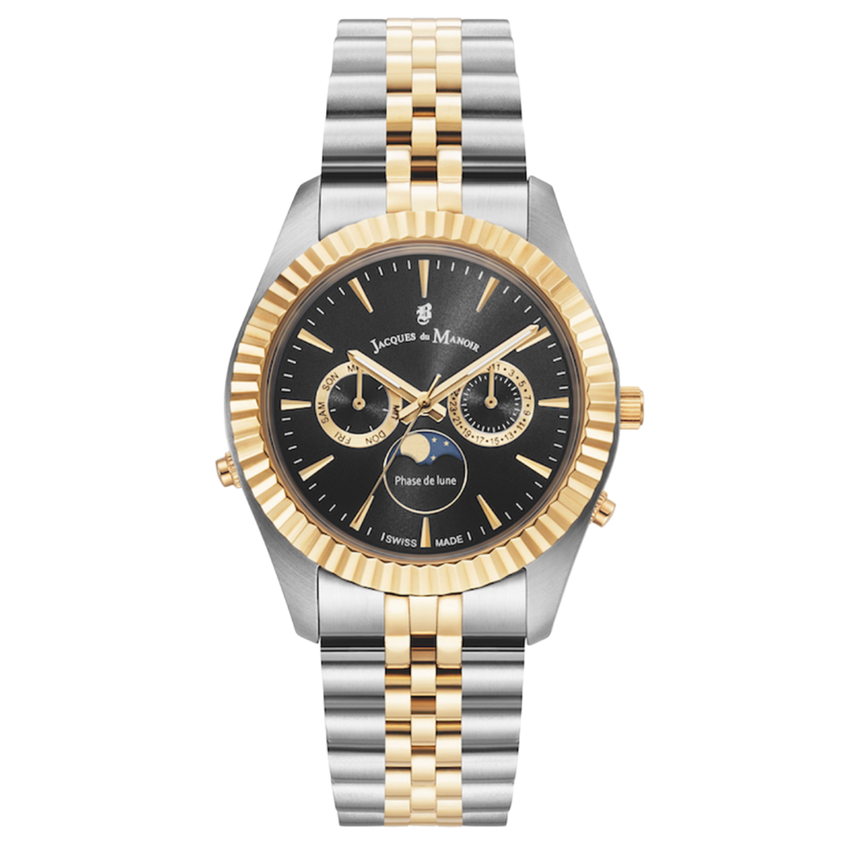 Inspiration Moonphase Silver-Gold Elegant - GDG Watches