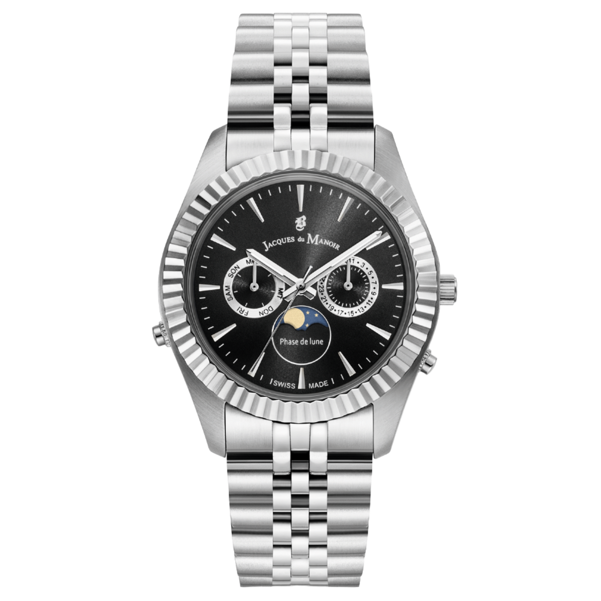 Inspiration Moonphase Black/Silver - GDG Watches