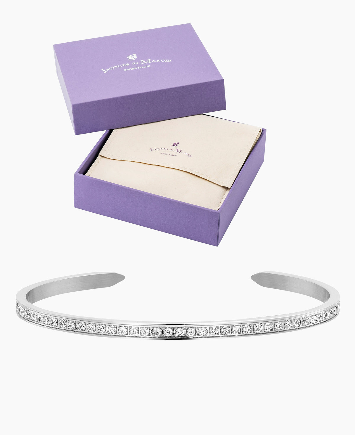 Bangle Silver Railstone - GDG Watches