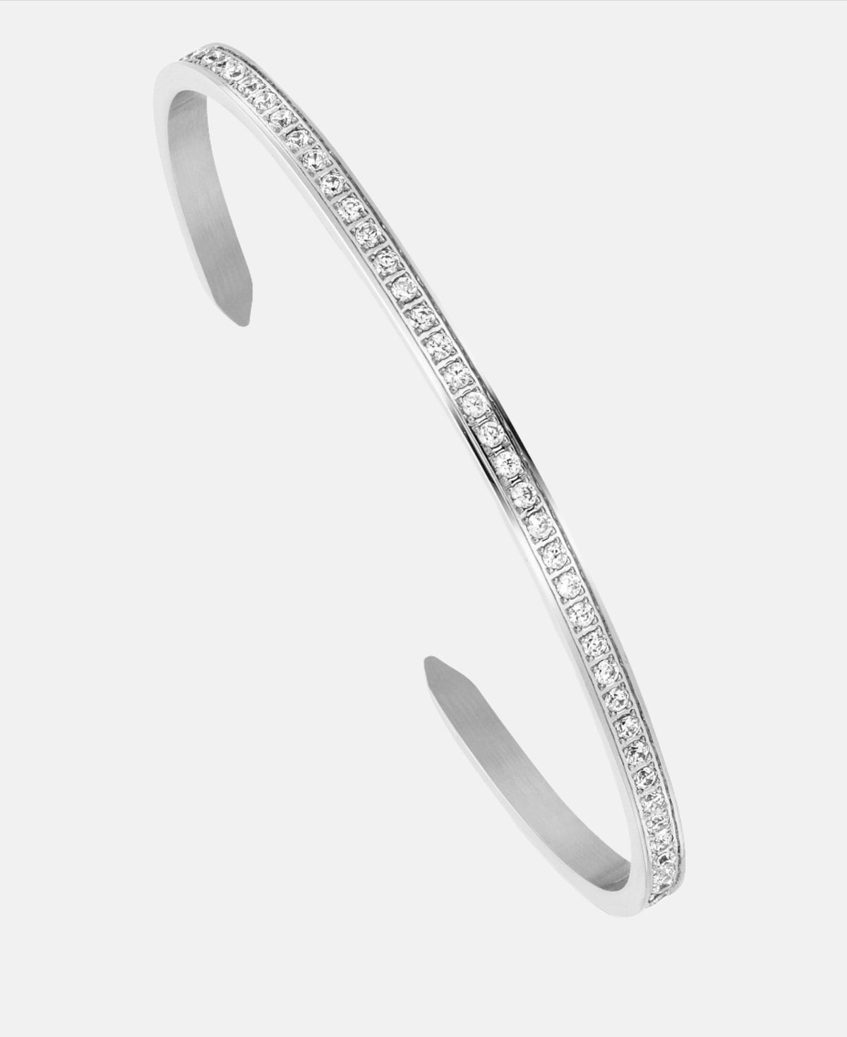 Bangle Silver Railstone - GDG Watches