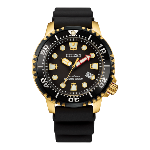 Citizen Promaster Eco-Drive Watch - BN0152-06E - Gold-Tone with Black Strap