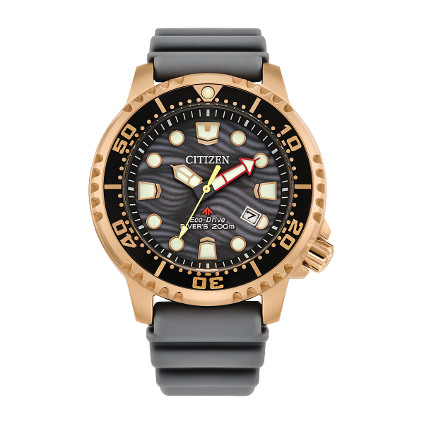 Citizen Promaster Eco-Drive Watch - BN0163-00H - Rose Gold-Tone with Grey Dial & Strap