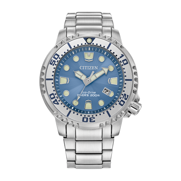 Citizen Promaster Eco-Drive Watch – BN0165-55L - Silver Case & Bracelet with Blue Dial
