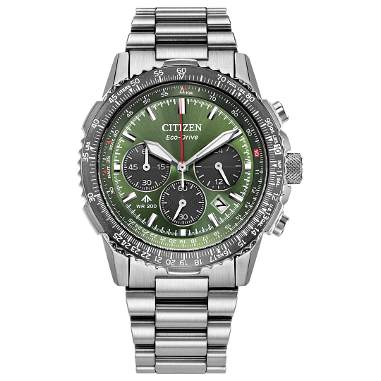 CITIZEN Promaster Chronograph Navihawk Green Dial CA4664-60W